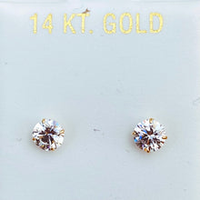 Load image into Gallery viewer, Classic Round Solid Gold Studs
