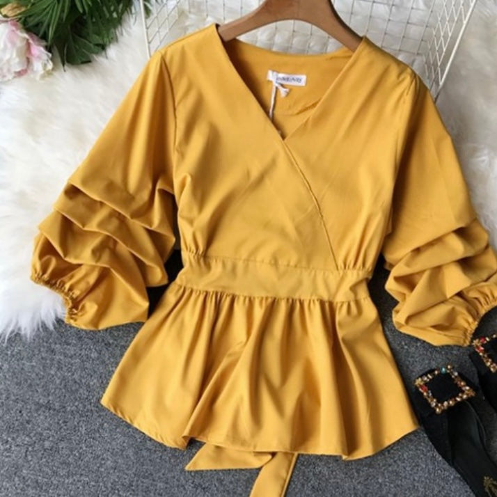 Ruffle Wrap Top