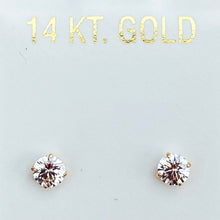 Load image into Gallery viewer, Classic Round Solid Gold Studs
